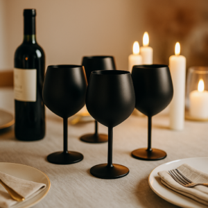 copas de acero inoxidable para vino